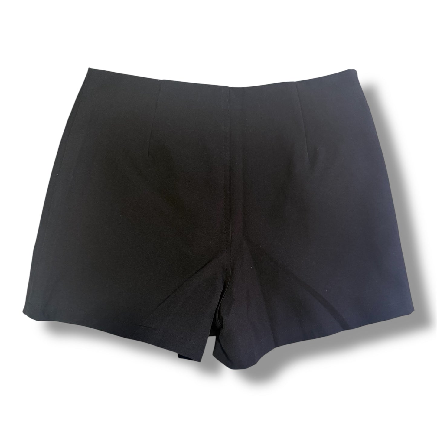 Falda Short Negra Glam Detalle Dorado