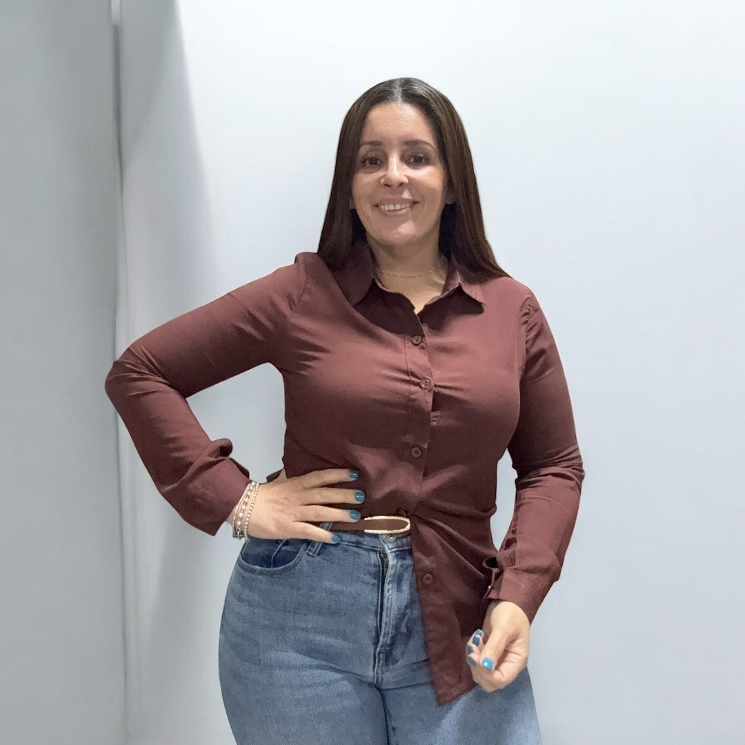 Camisa Clásica de Viscosa