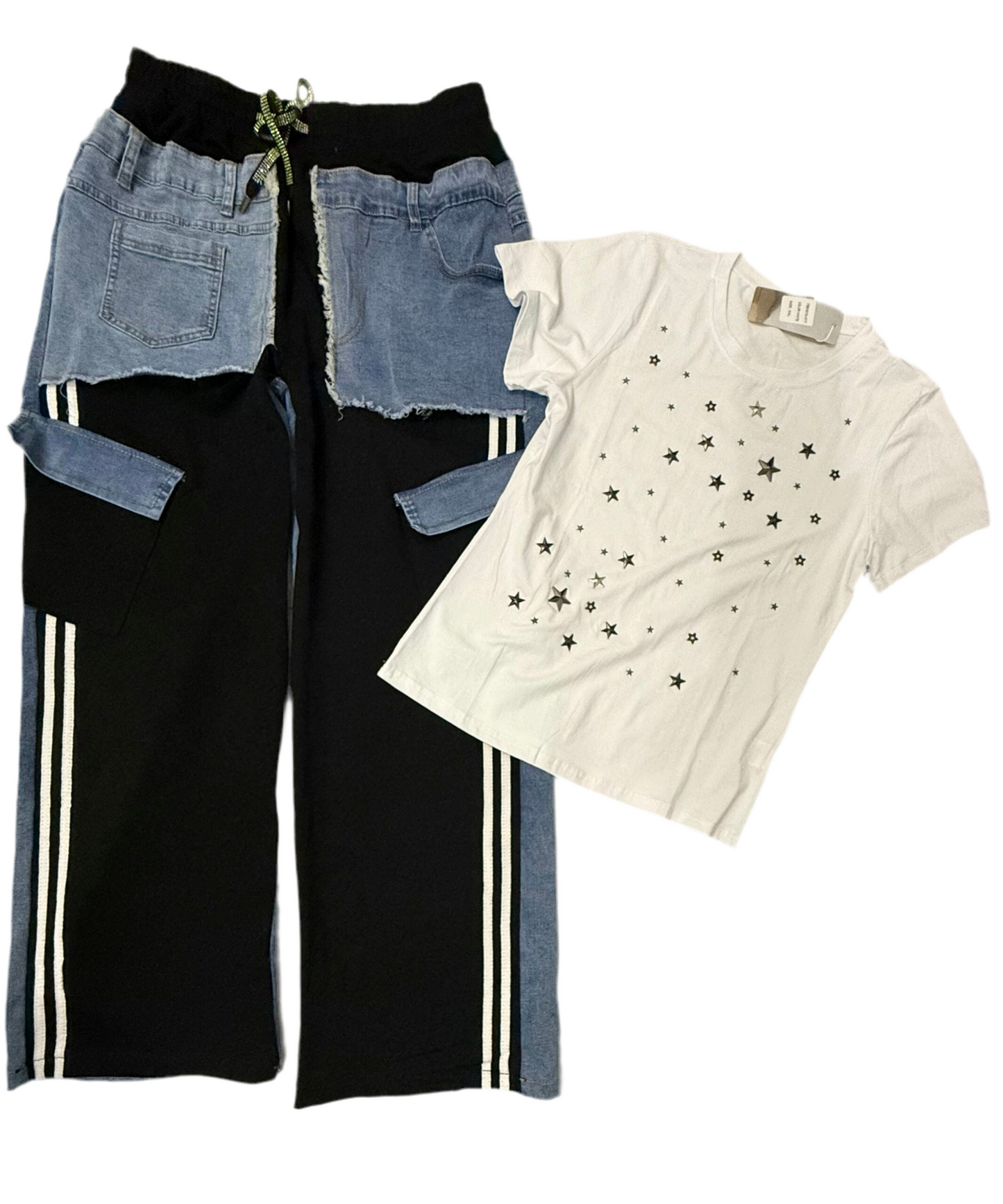 Pantalón Plus Deportivo Estilo Urbano con Mahón y Algodón