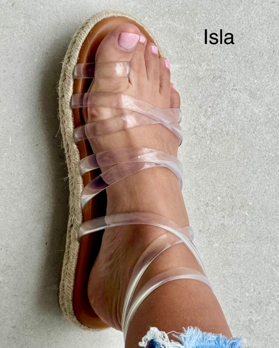 Sandalias Transparentes con Plataforma y Correas Ajustables image 0