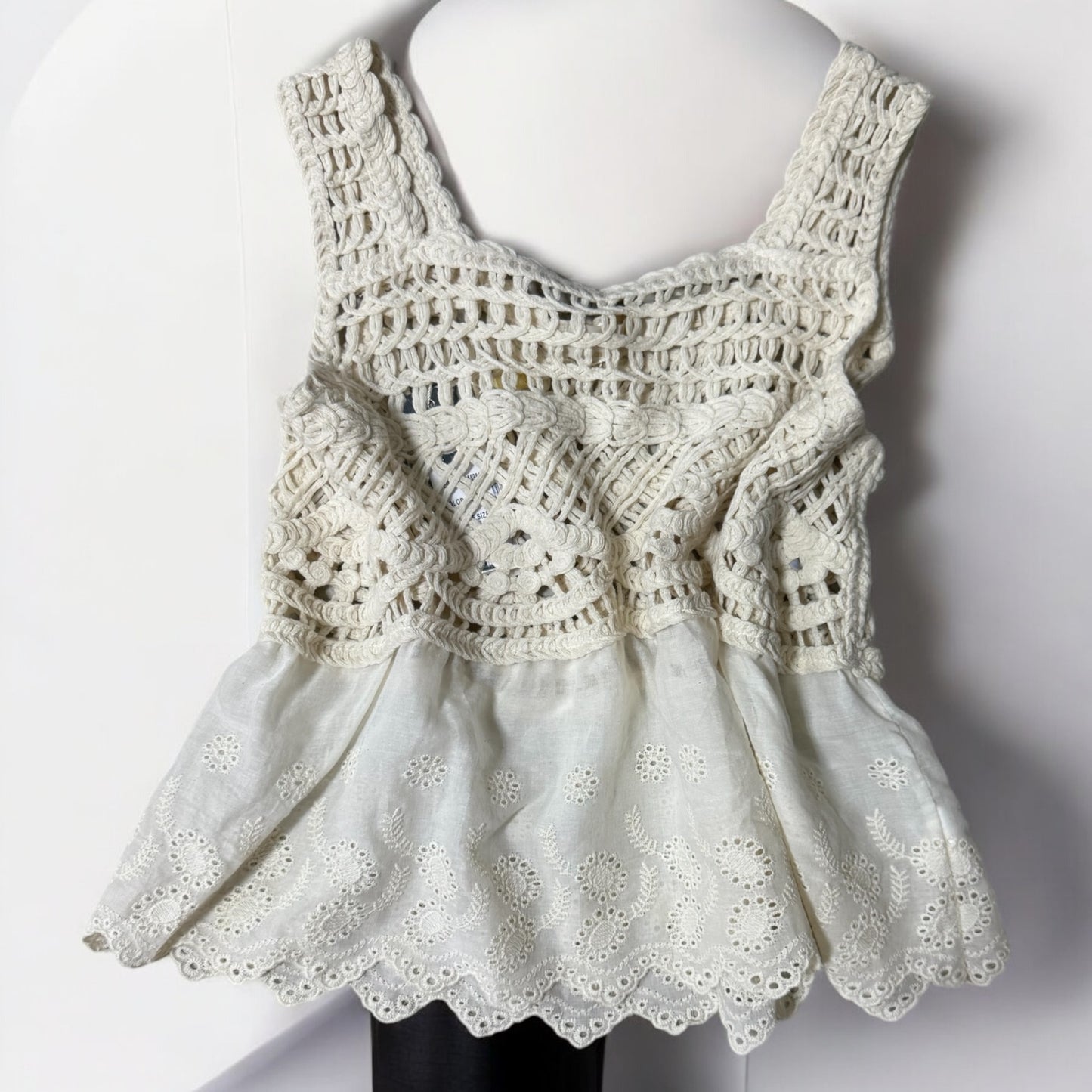 Blusa de Encaje Bordado Estilo Boho – Talla única