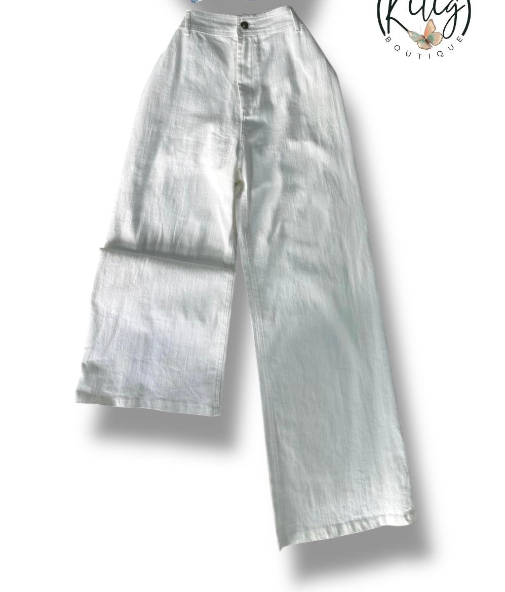 Pantalón Blanco Wide Leg