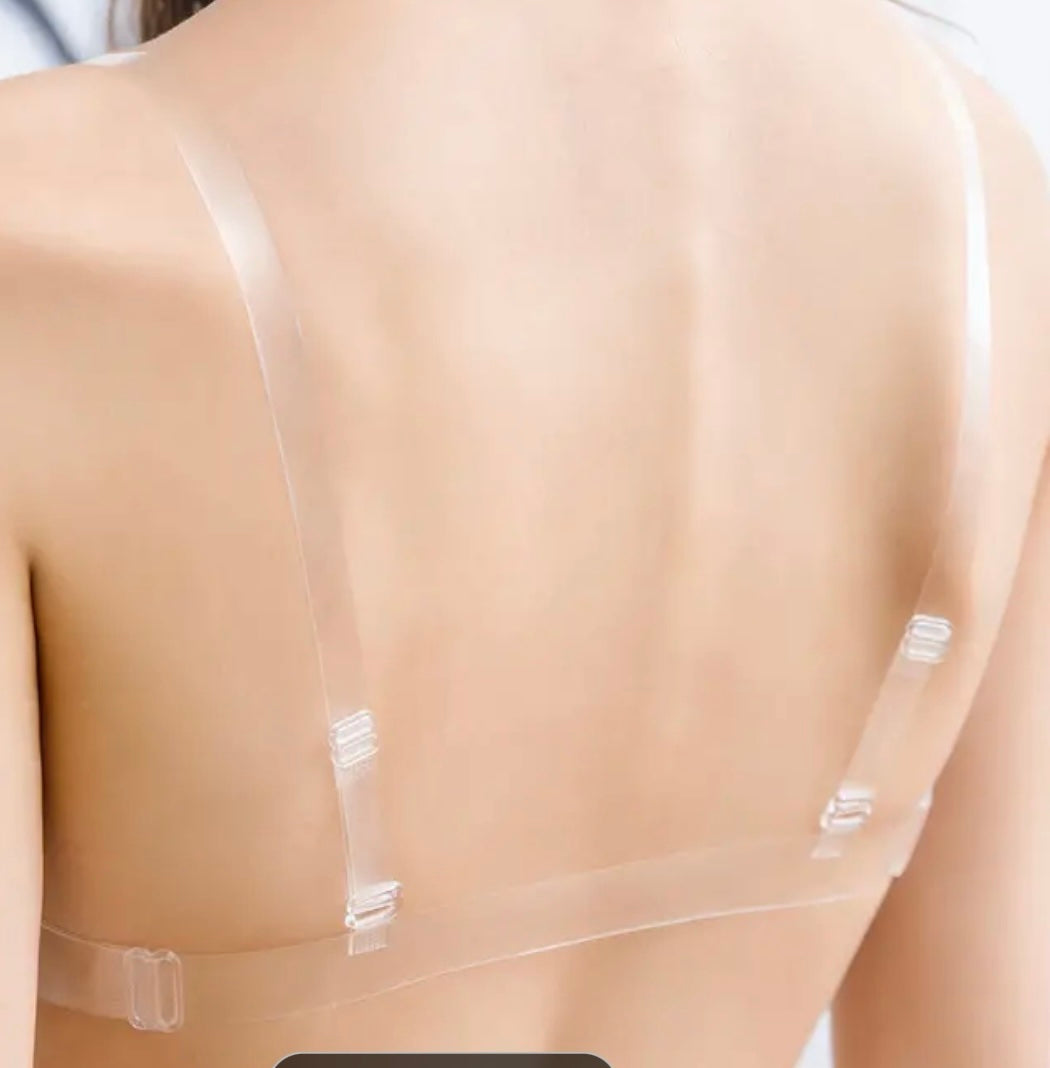 Brasier Push-Up con Cierre Frontal y Tirantes Transparentes image 1