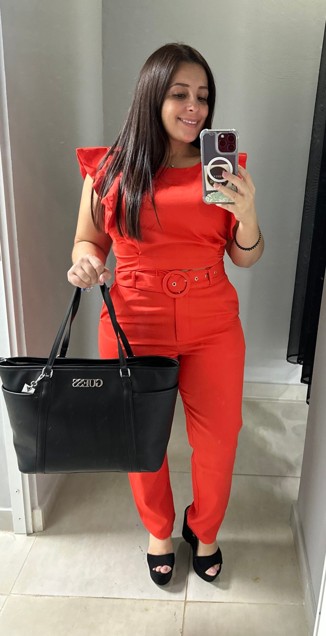 Conjunto de Blusa con Volantes y Pantalón de Cintura Alta image 5