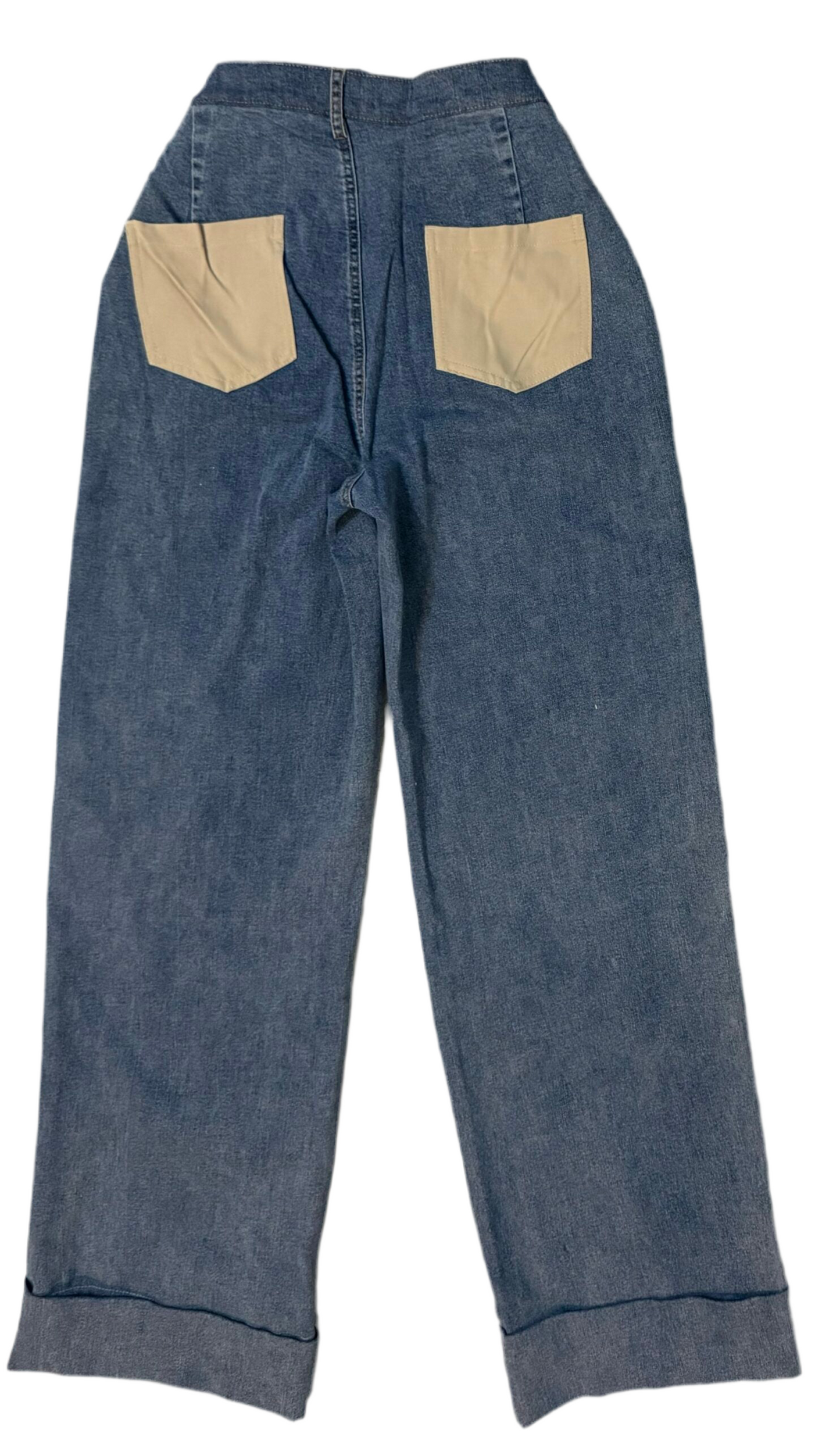 Pantalón Bicolor de Estilo Casual