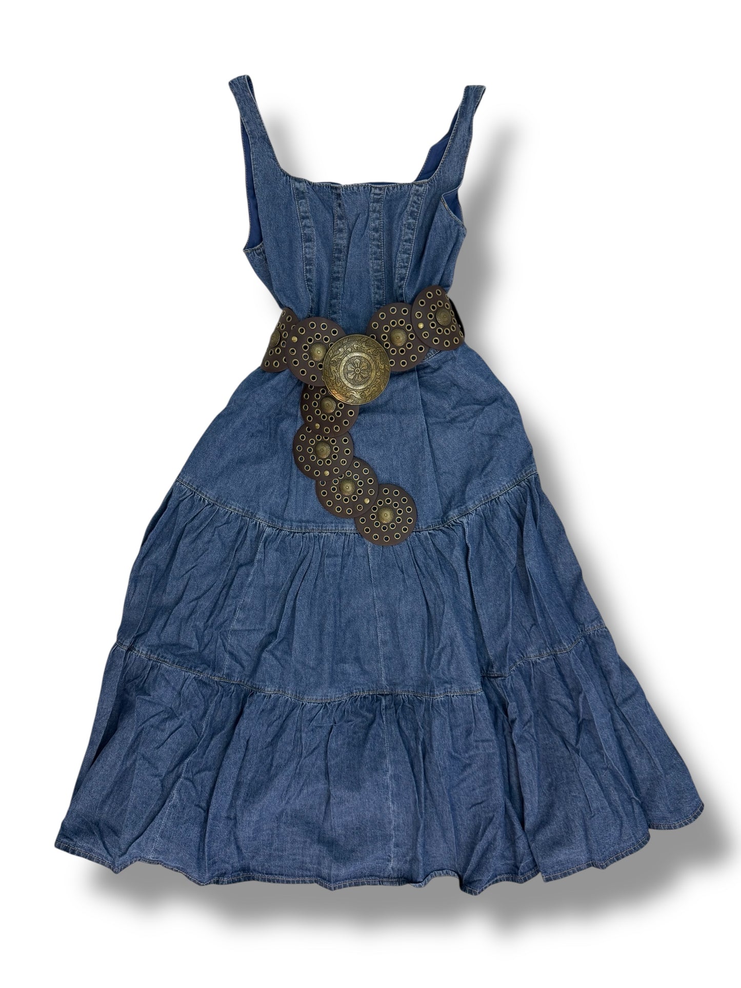 Vestido de Mahón con Cinturón Boho