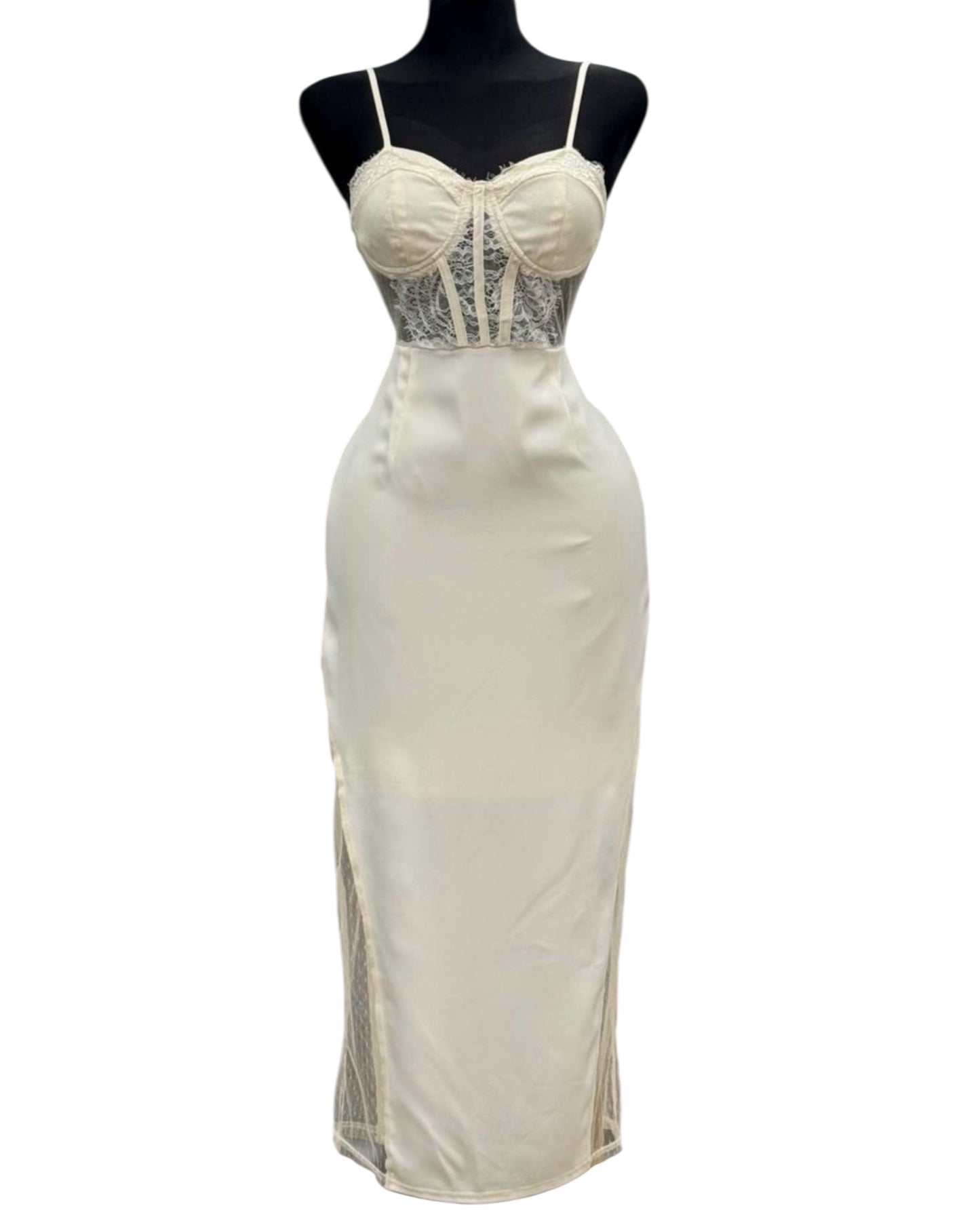 Vestido Encaje Elegancia – Color Crema