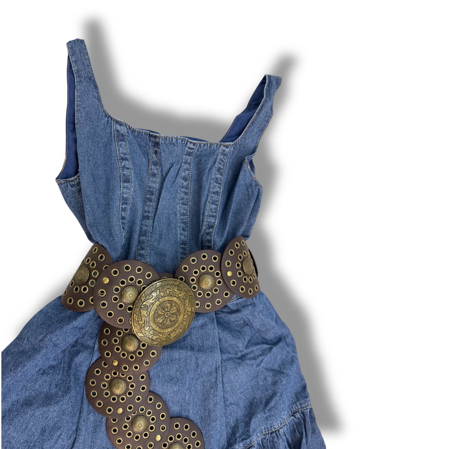 Vestido de Mahón con Cinturón Boho