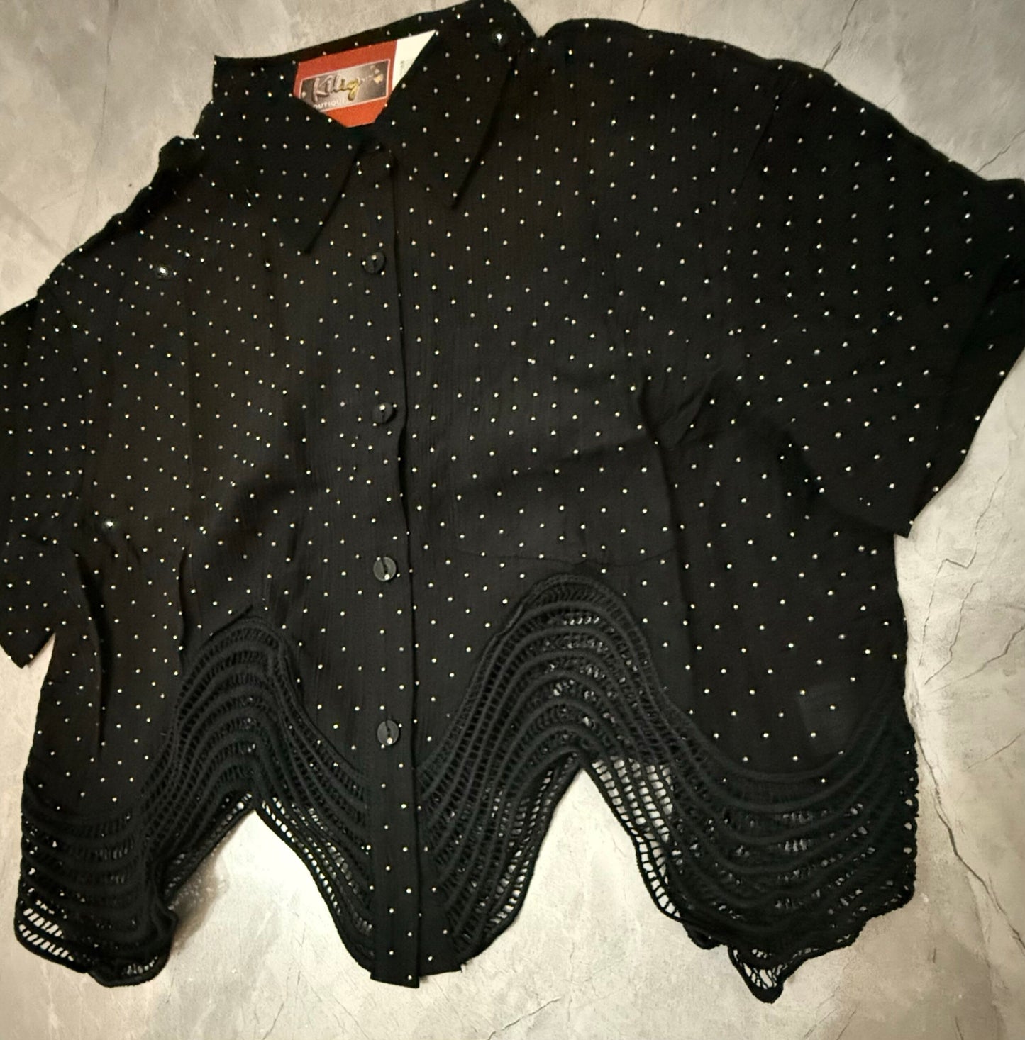 Blusa de Manga Corta con Bordado de Encaje image 2