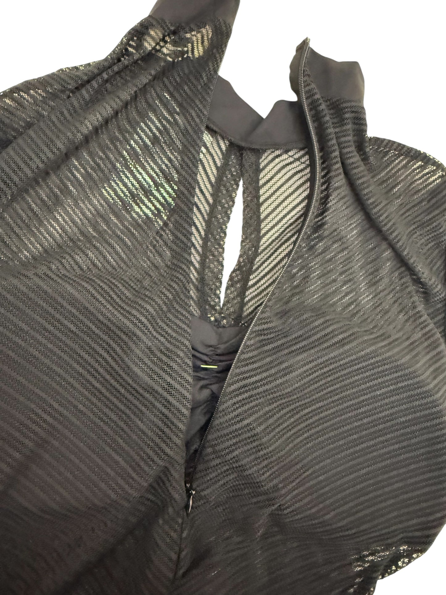 Body Negro Transparente con Detalle Dorado
