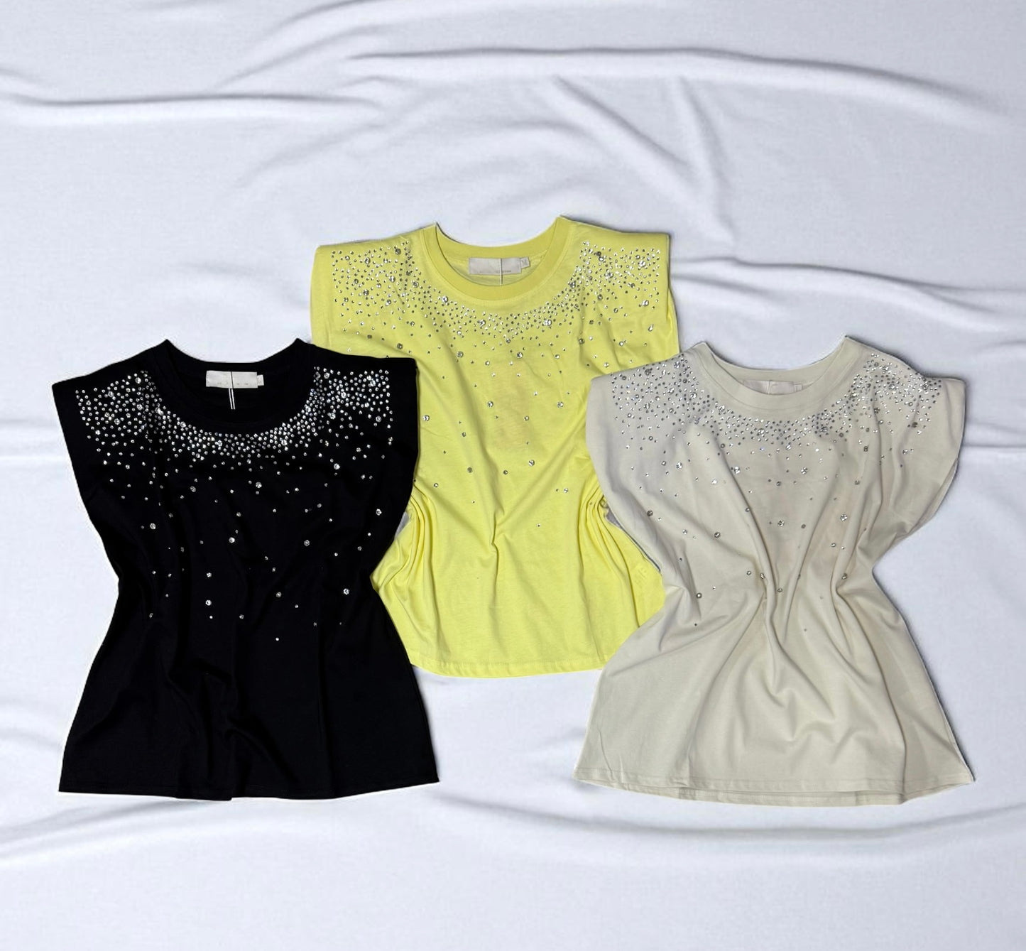 Blusa con Brillos de Cristales