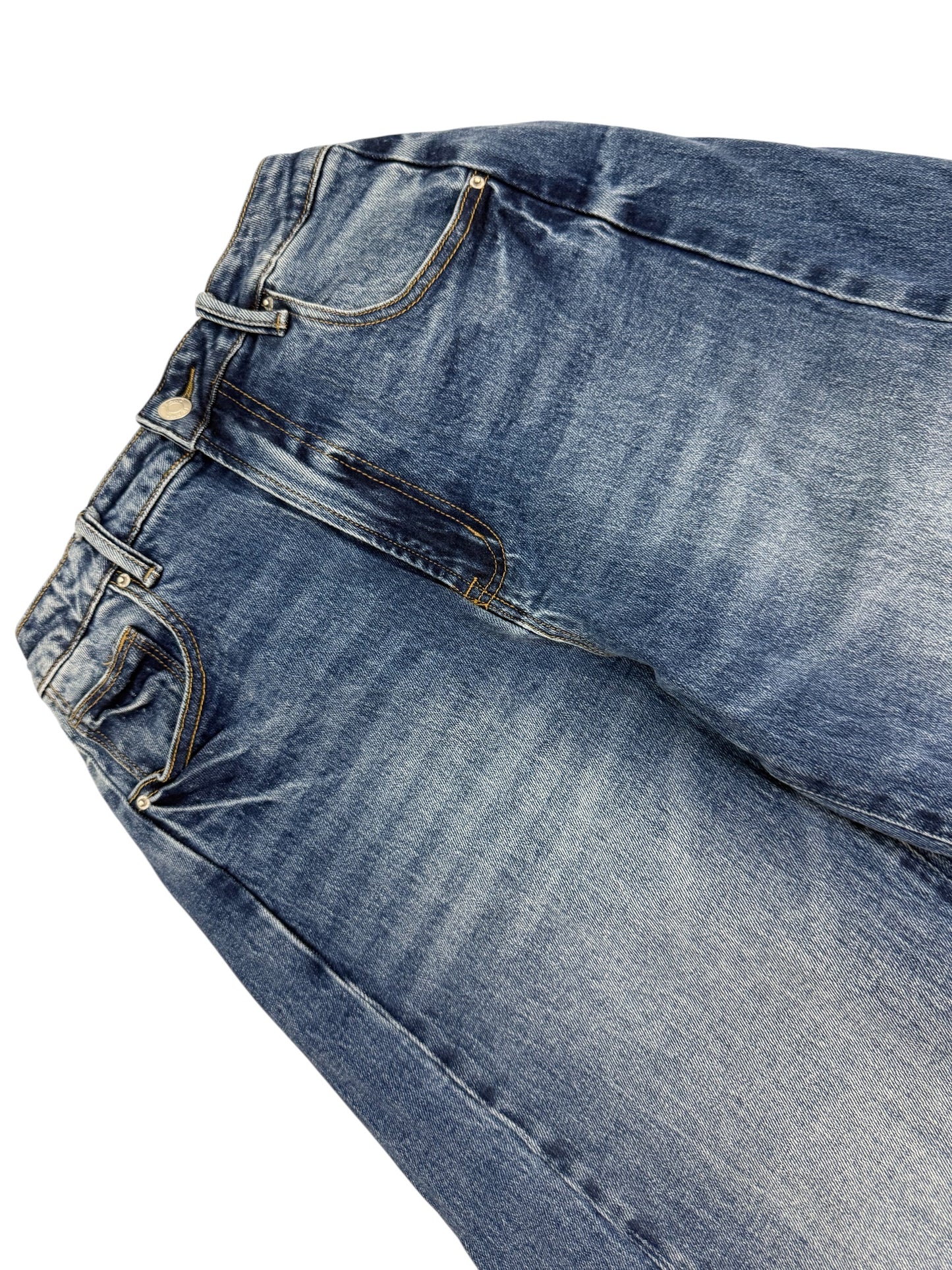 Mahones Wide Leg Tiro Alto – Azul Denim