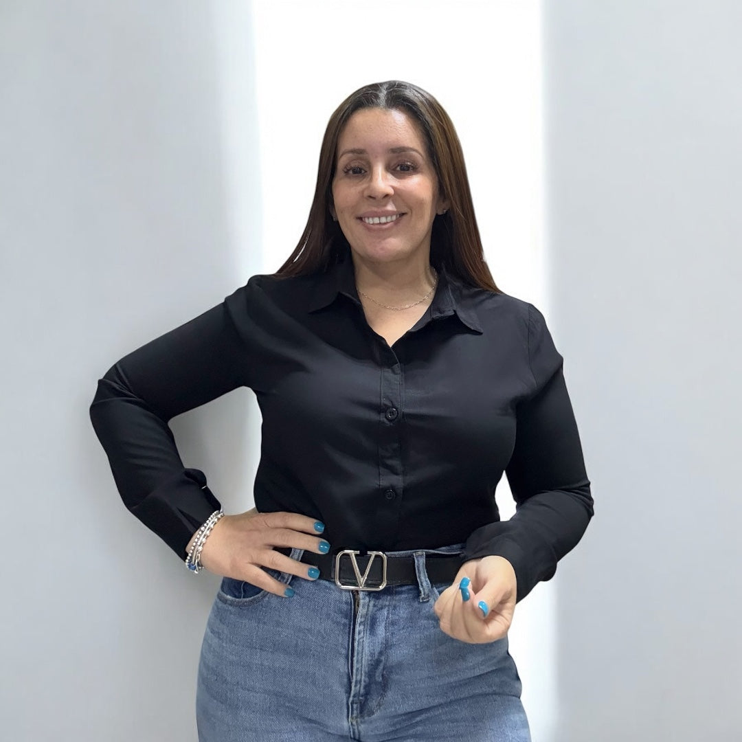 Camisa Clásica de Viscosa