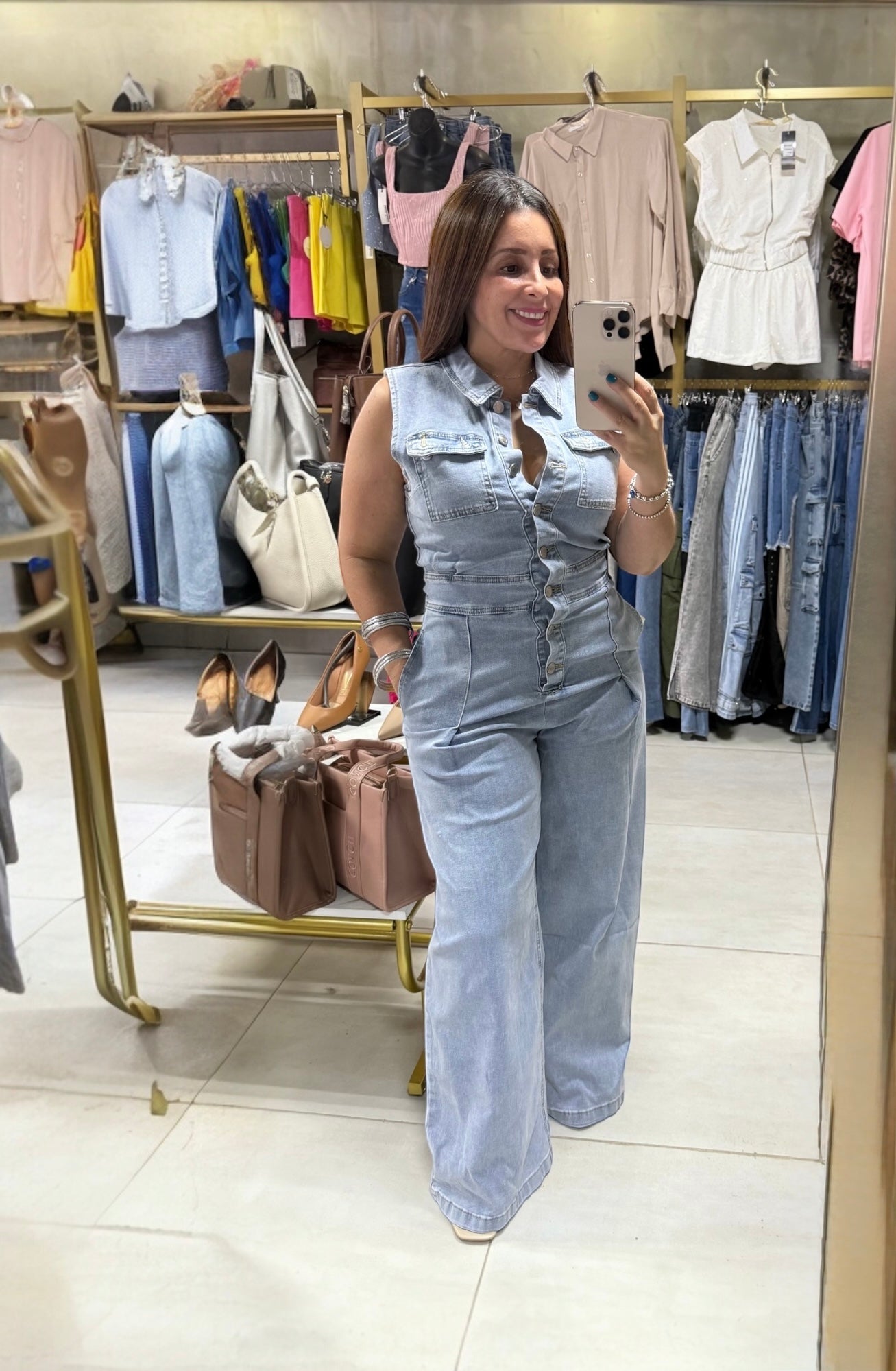 Jumpsuit Denim Wide Leg
