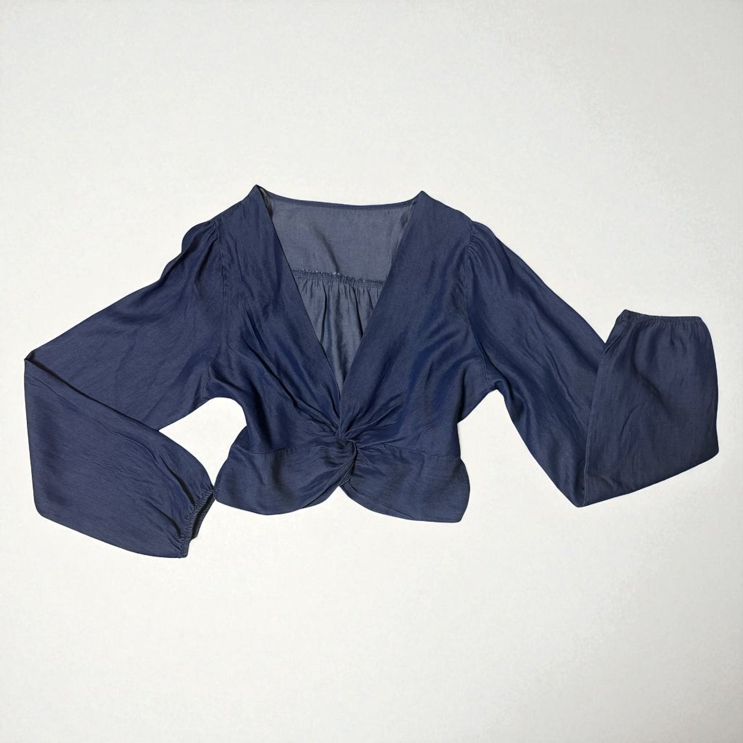 Top Denim-Style Knot Front