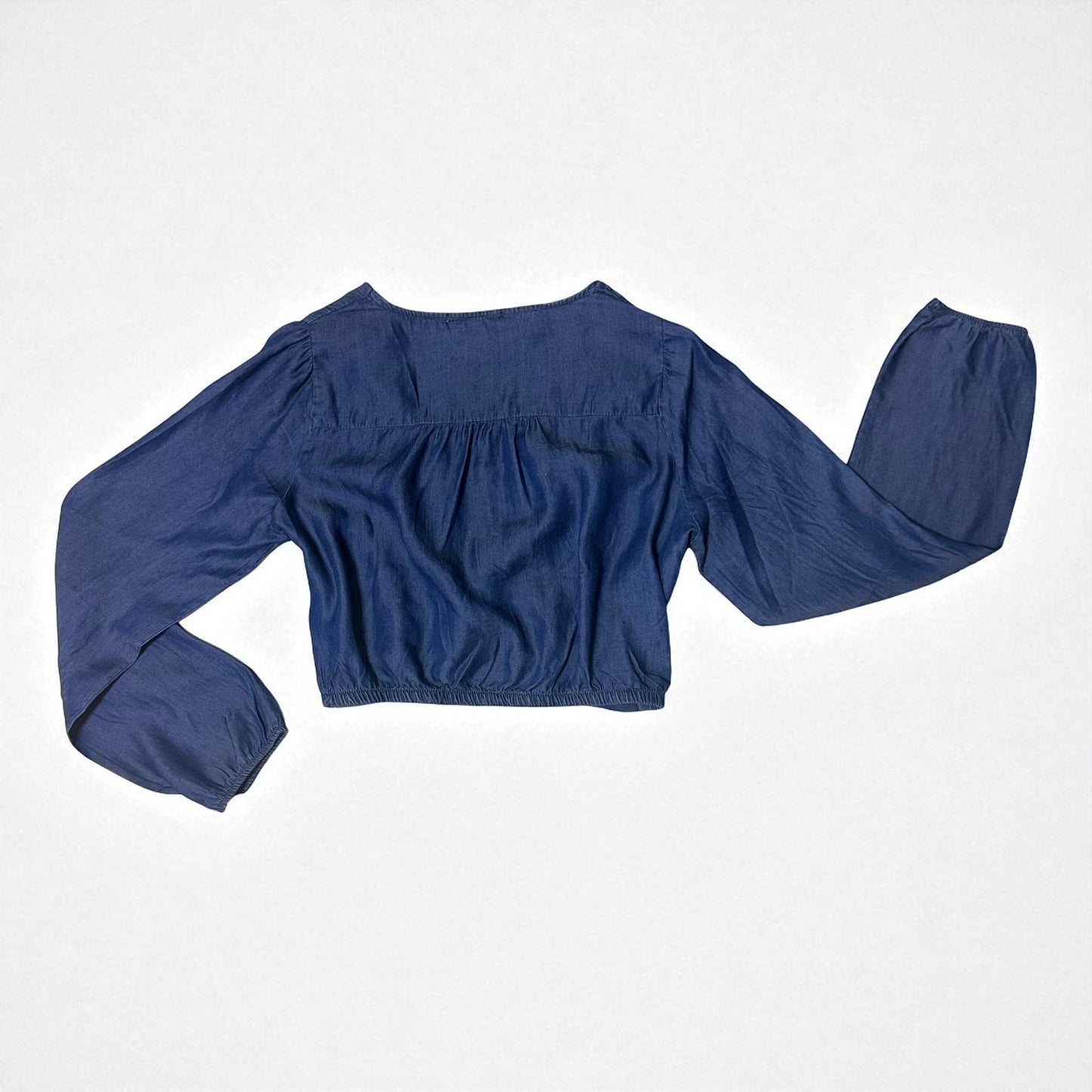 Top Denim-Style Knot Front