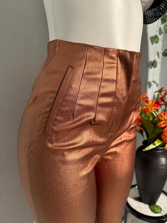 Pantalones Metalizados Bronce