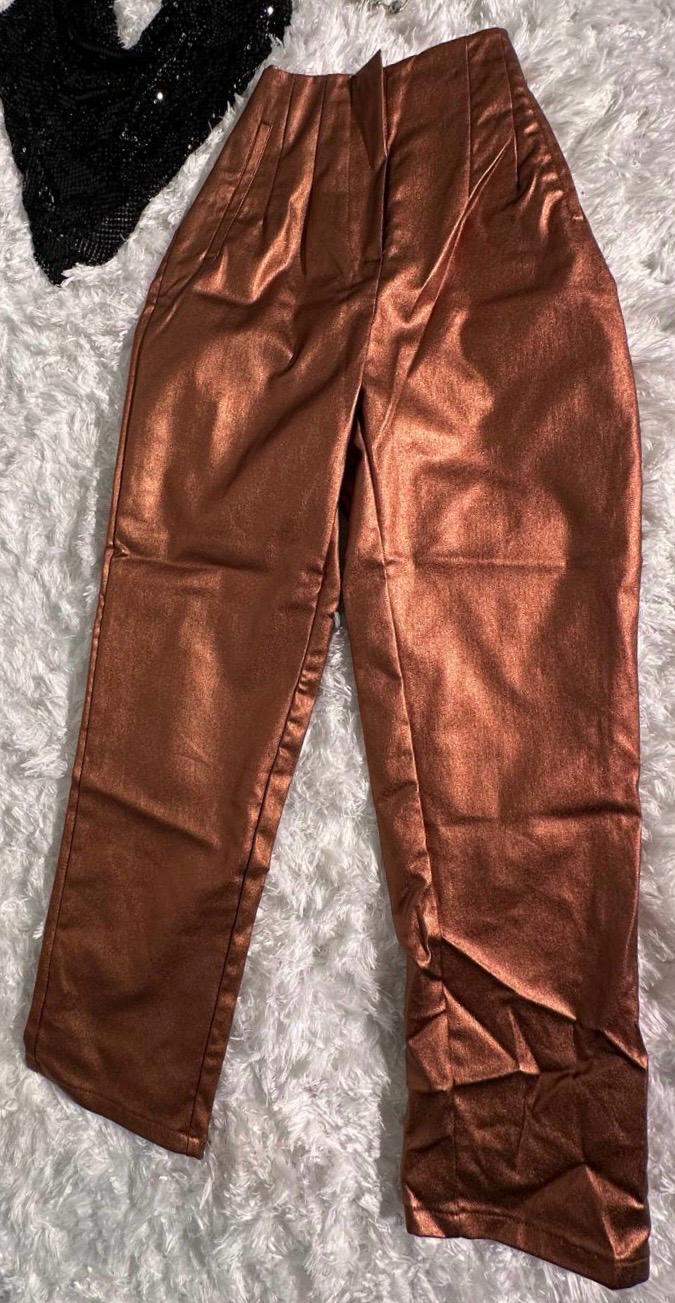 Pantalones Metalizados Bronce