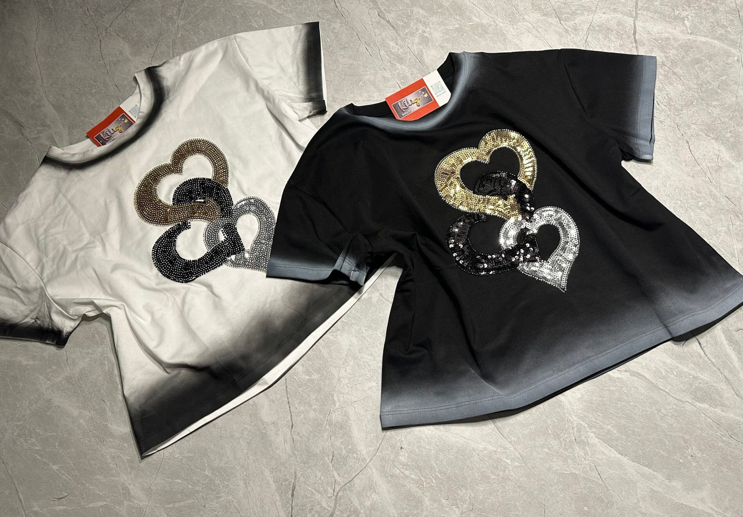 Camisa con Corazones en Brillo - Estilo y Glamour - White, Small image