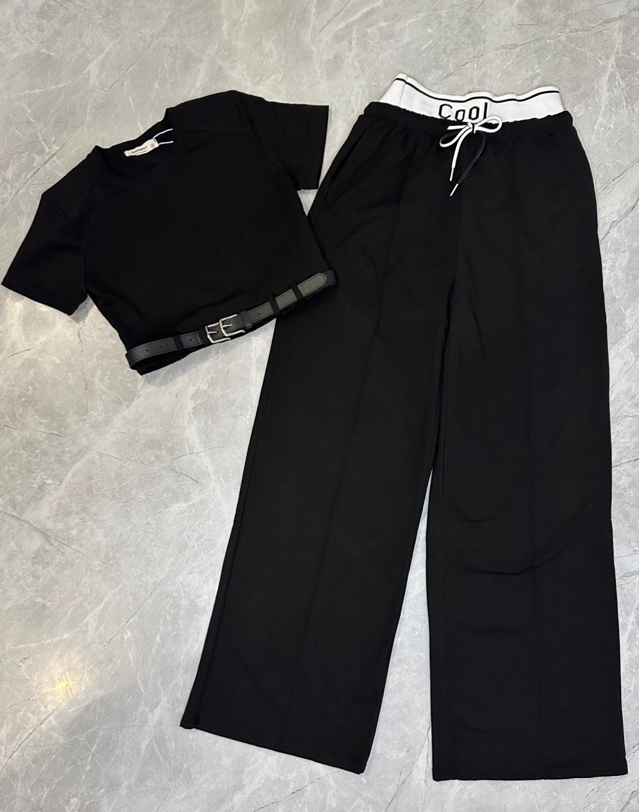 Conjunto Casual Negro con Detalles Modernos image 0