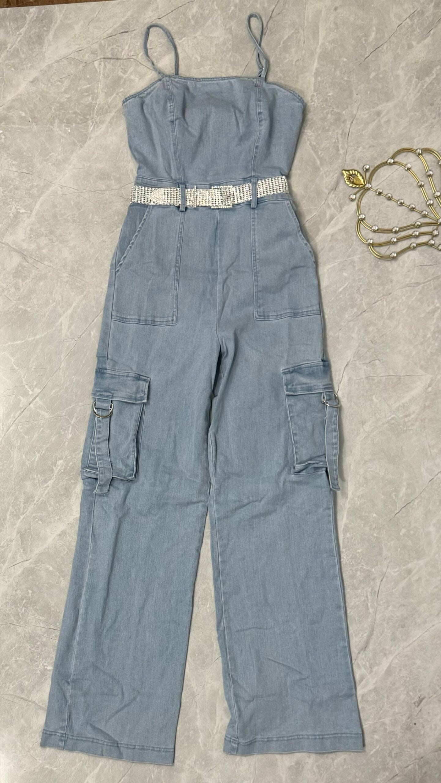 Jumpsuit de Mahón con Bolsillos Cargo image 4