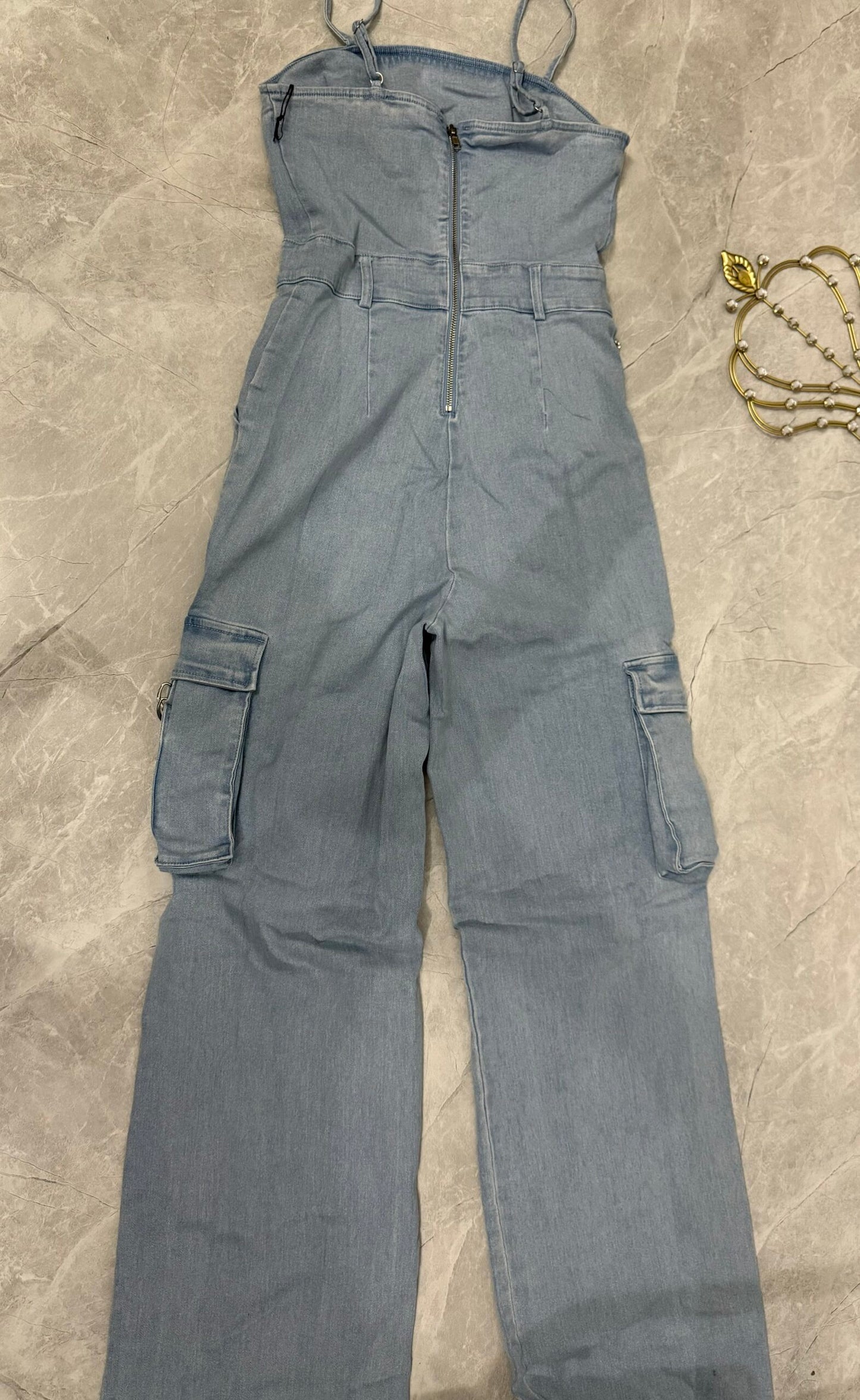 Jumpsuit de Mahón con Bolsillos Cargo image 1