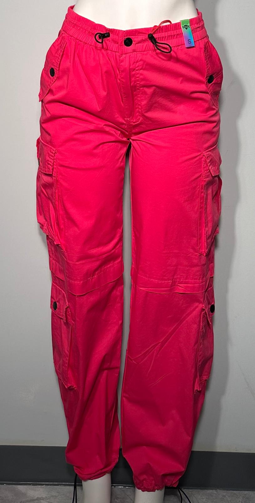 Jogger Cargo Rosa con Ajuste y Bolsillos Múltiples image 0