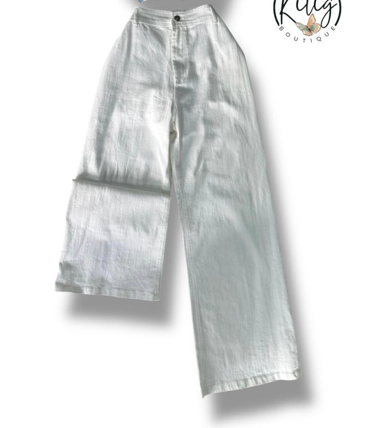 Pantalón Blanco Wide Leg