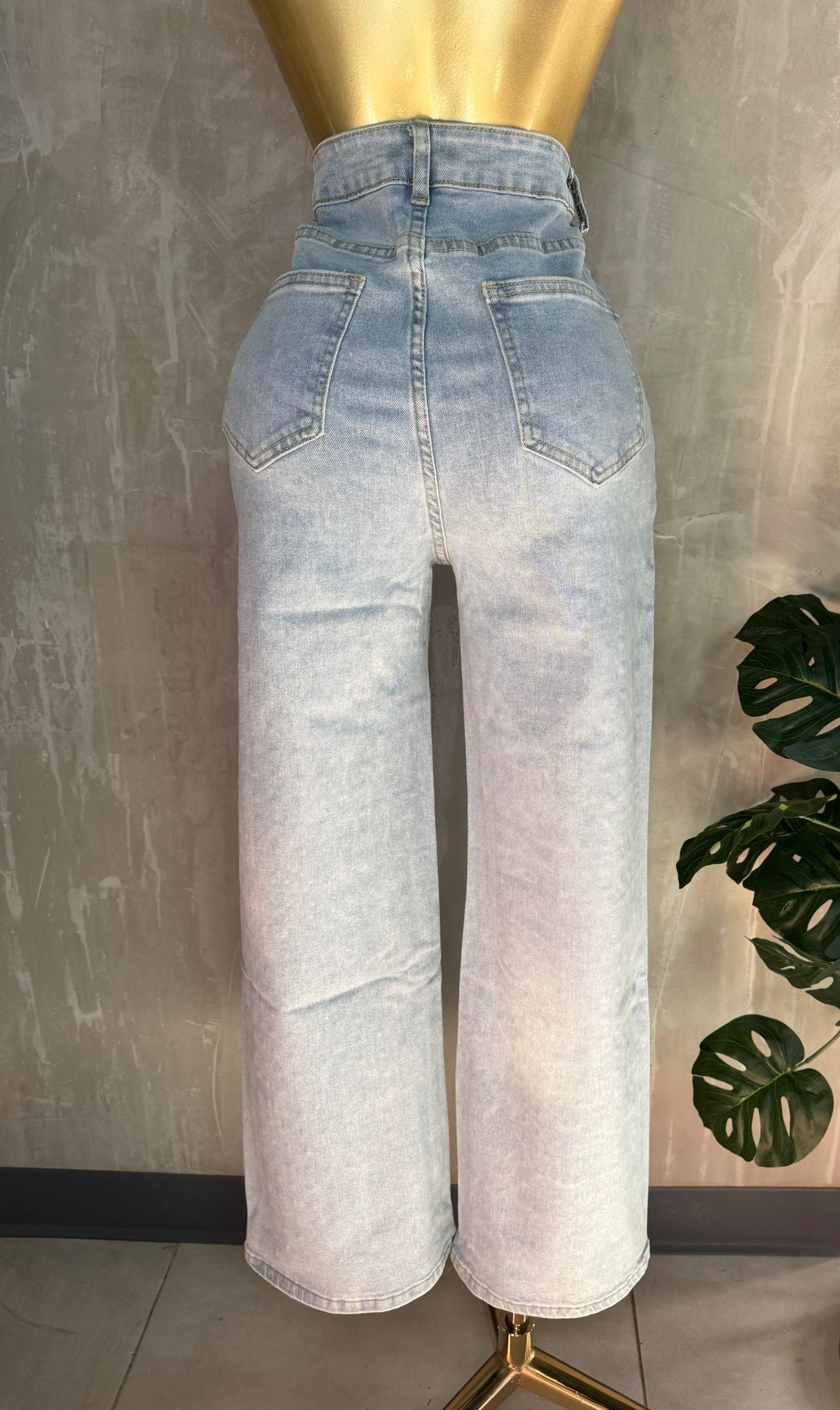 Mahón Denim Wide Leg Lavado Claro