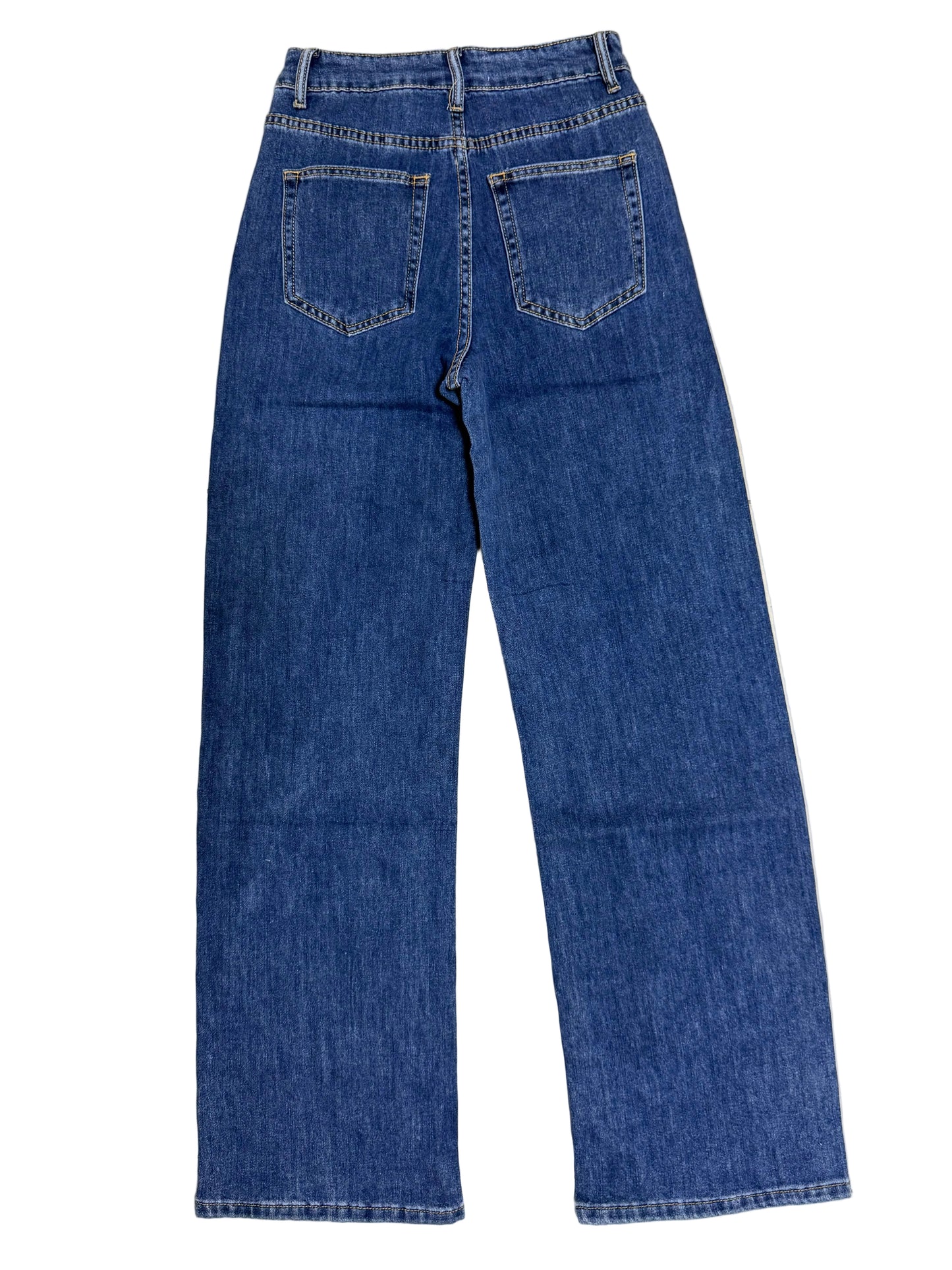 Mahon Wide Leg Denim con Brillantes