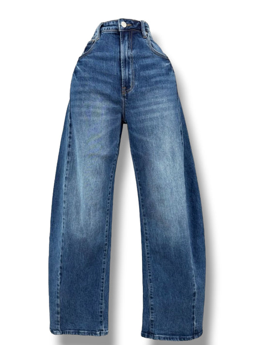 Mahones Wide Leg Tiro Alto – Azul Denim