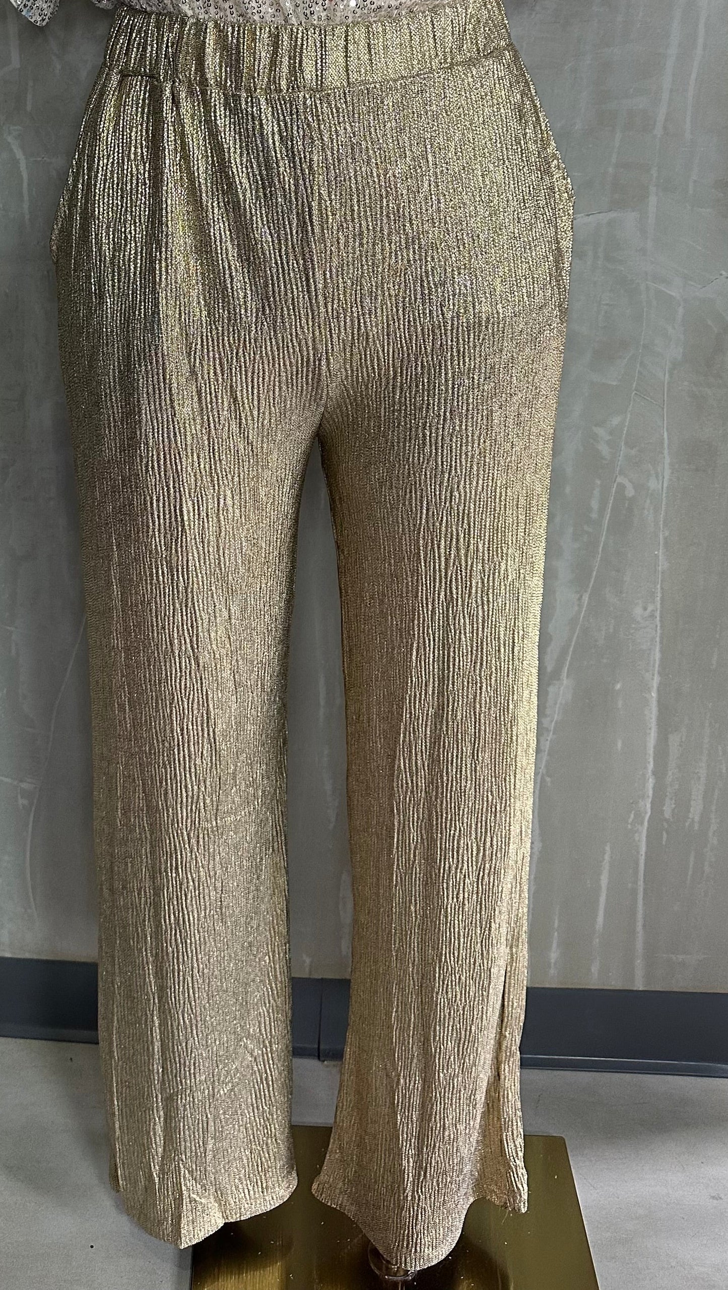 Pantalón Brillante Oro – Plus Size