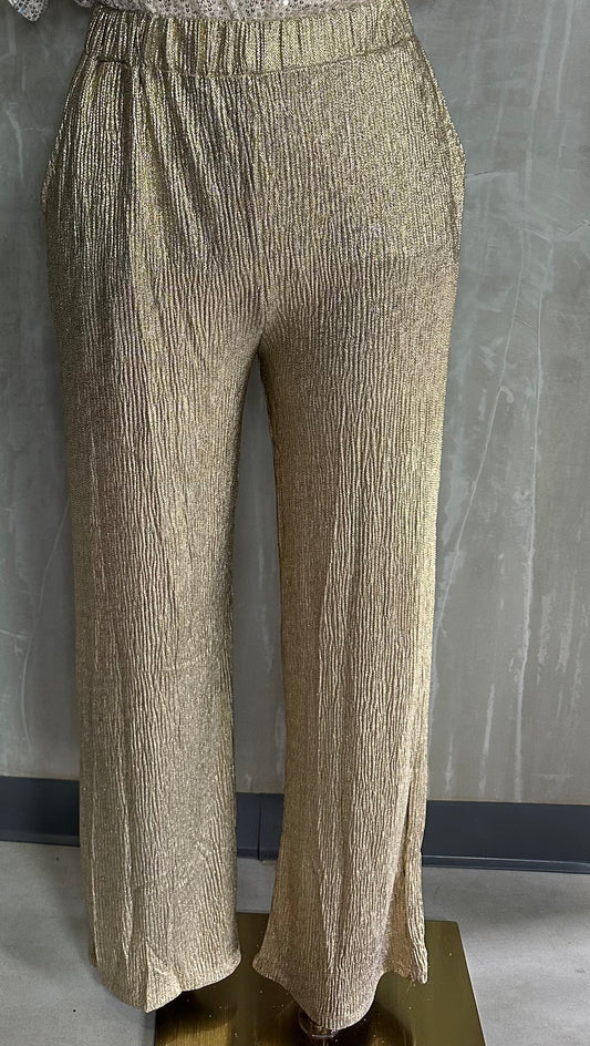 Pantalón Brillante Oro – Plus Size