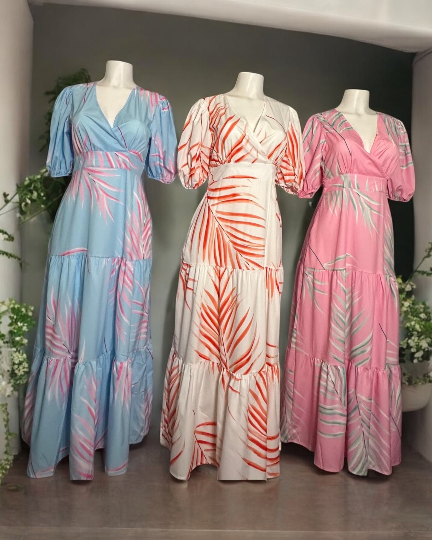 Vestido Largo Estilo Tropical