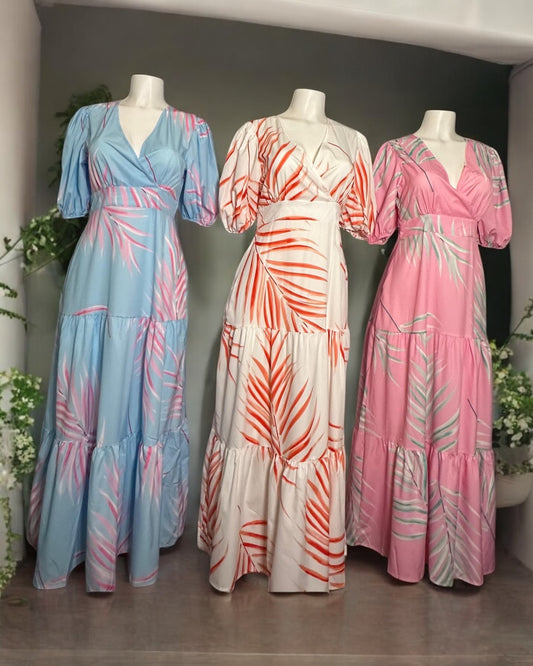 Vestido Largo Estilo Tropical