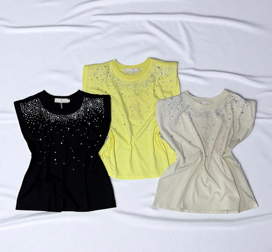 Blusa con Brillos de Cristales