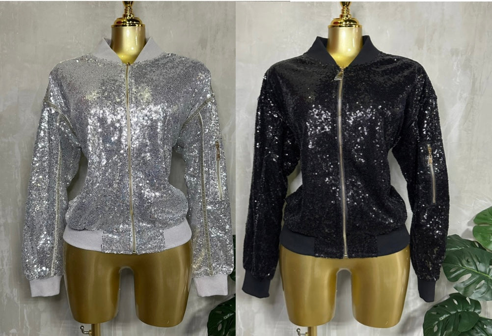 Chaquetas Bomber con Lentejuelas – Brillo y Glamour en Cada Detalle
