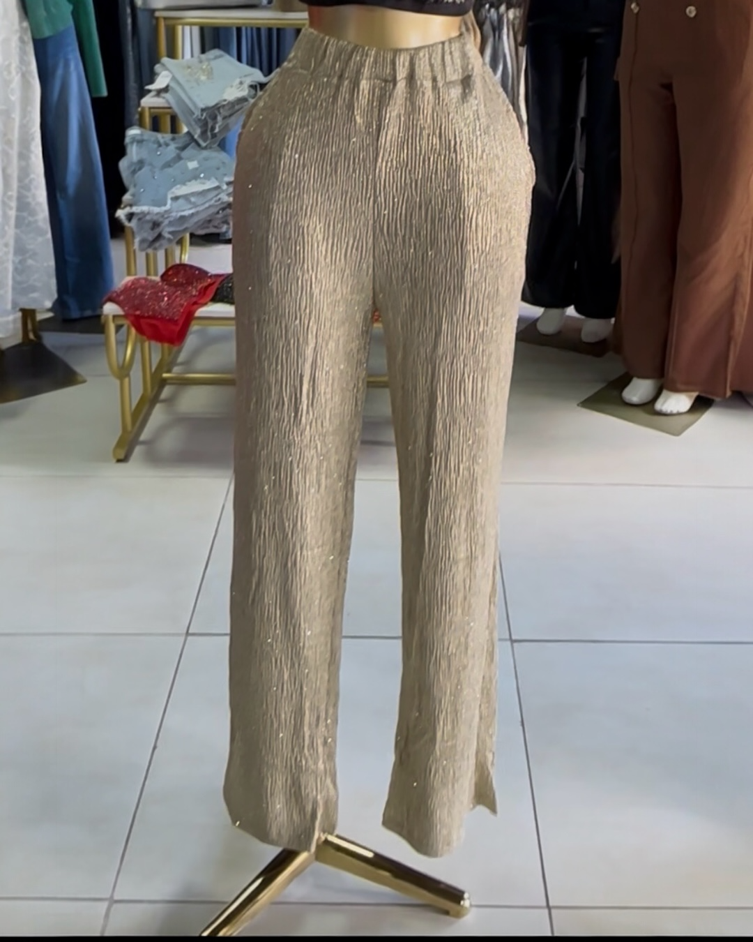 Pantalón Brillante Oro