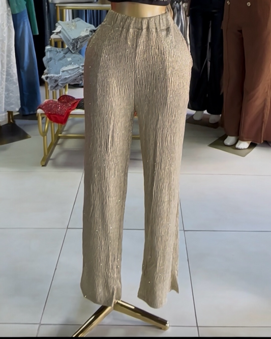 Pantalón Brillante Oro