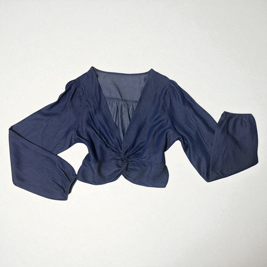 Top Denim-Style Knot Front