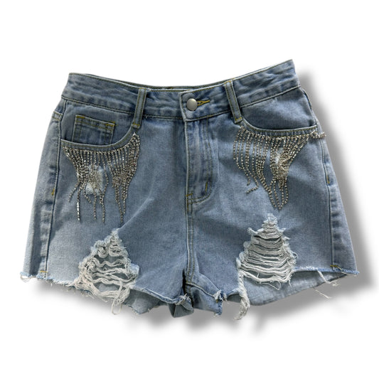 Corto de mahón con brillo