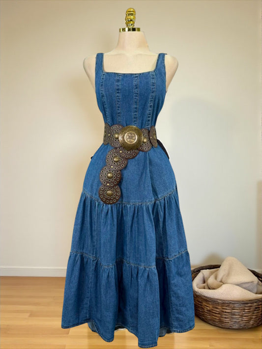 Vestido de Mahón con Cinturón Boho