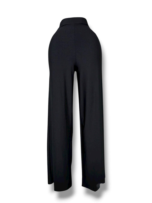 Pantalón Negro Wide Leg con Stretch