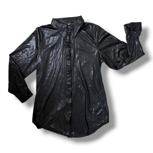 Camisa Brillante Manga Larga
