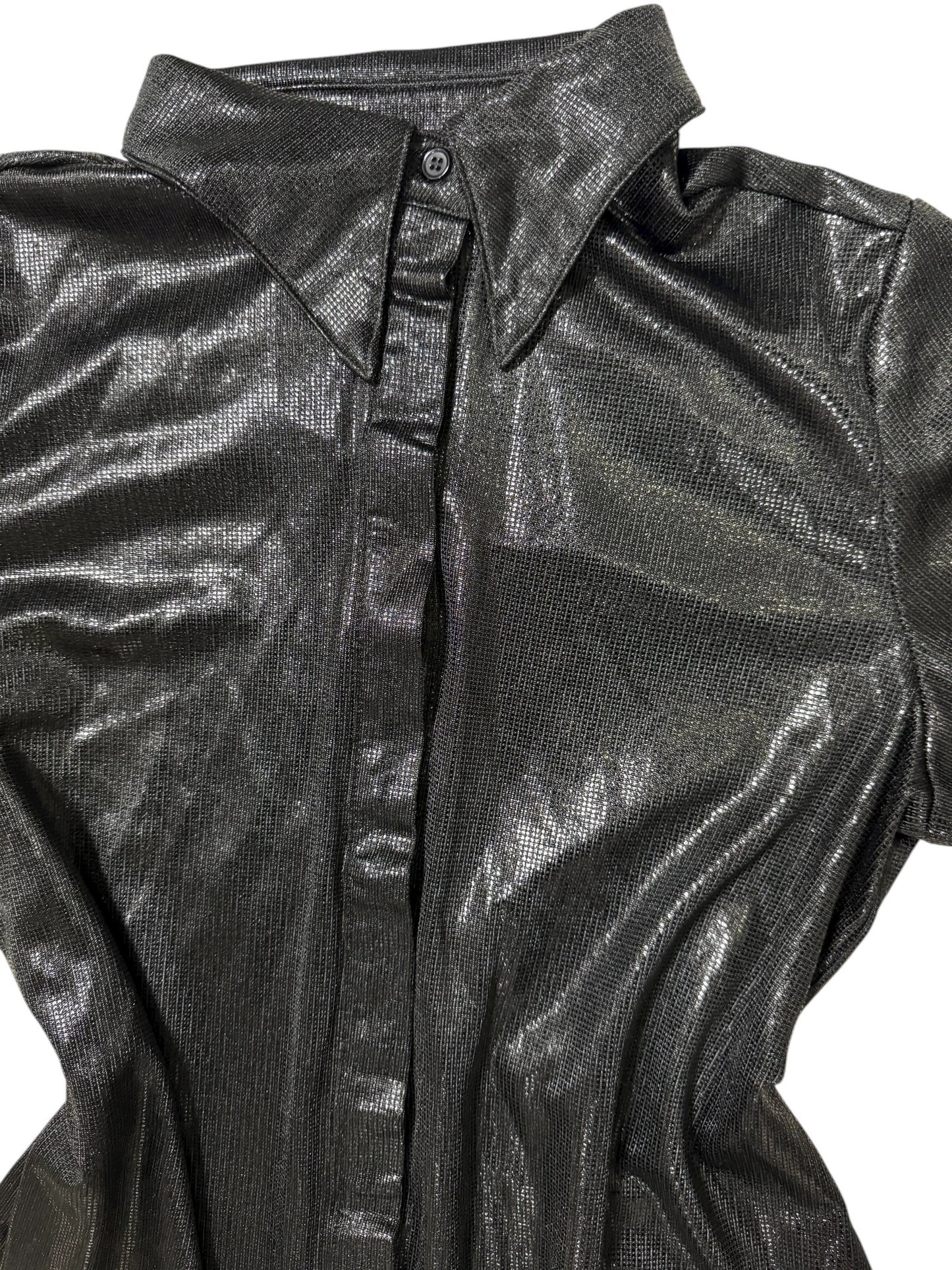 Camisa Brillante Manga Larga