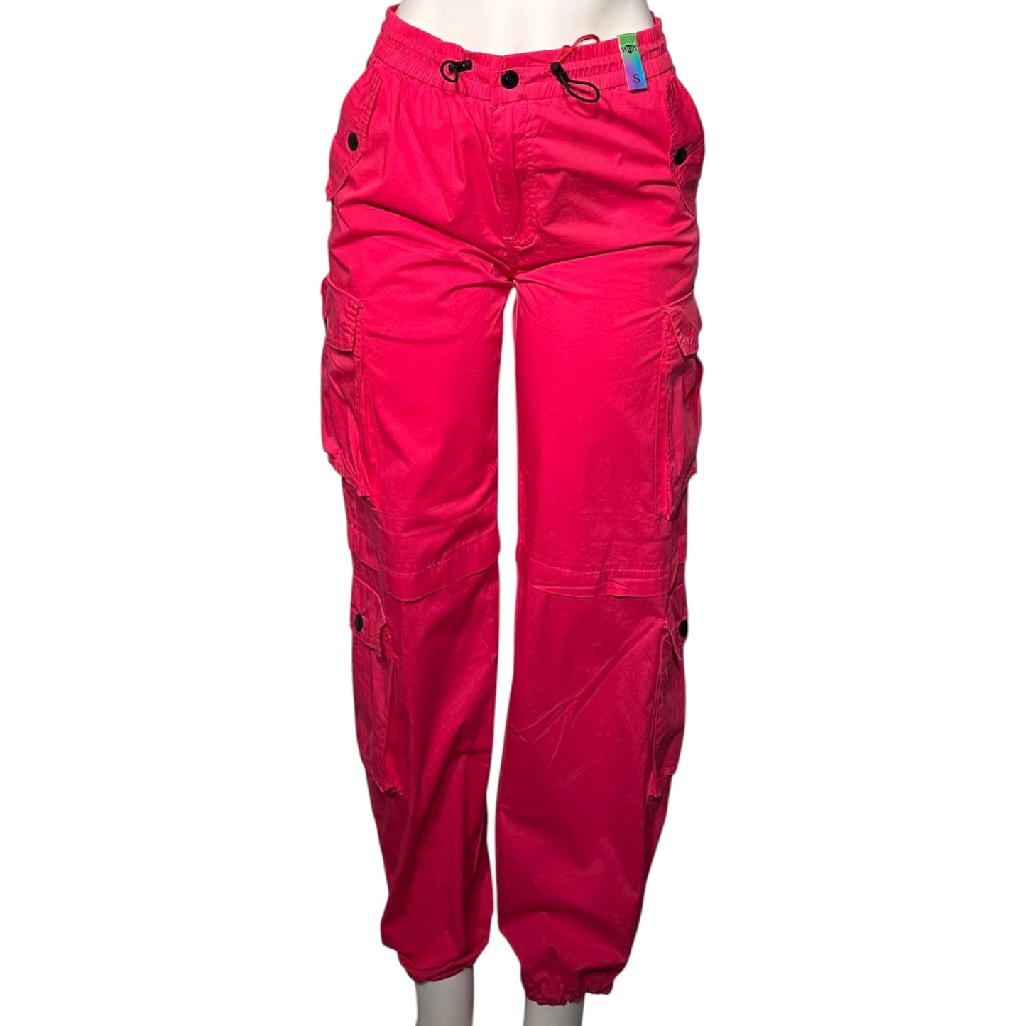 Jogger Cargo Rosa con Ajuste y Bolsillos Múltiples