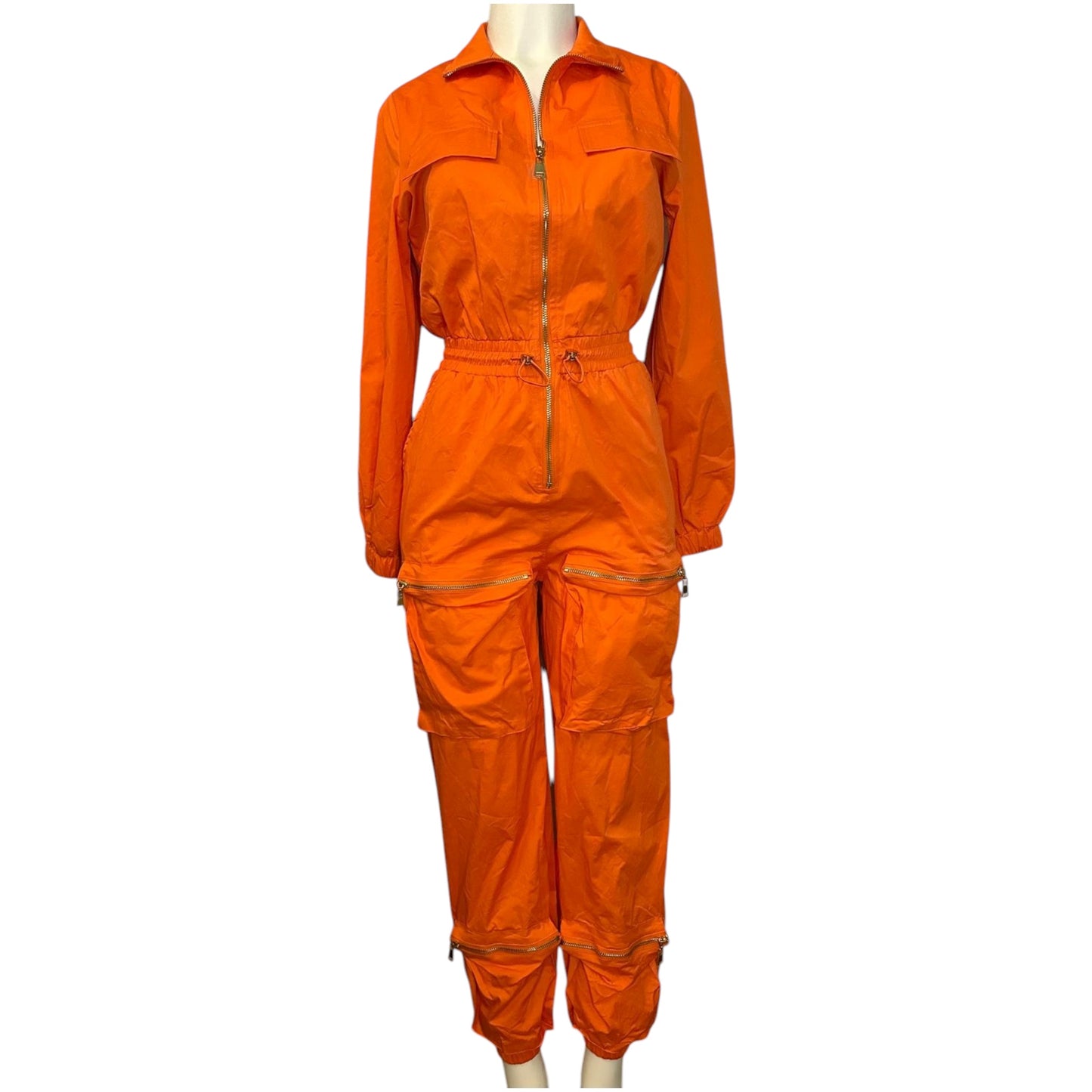 Mono Deportivo Naranja con Cremallera