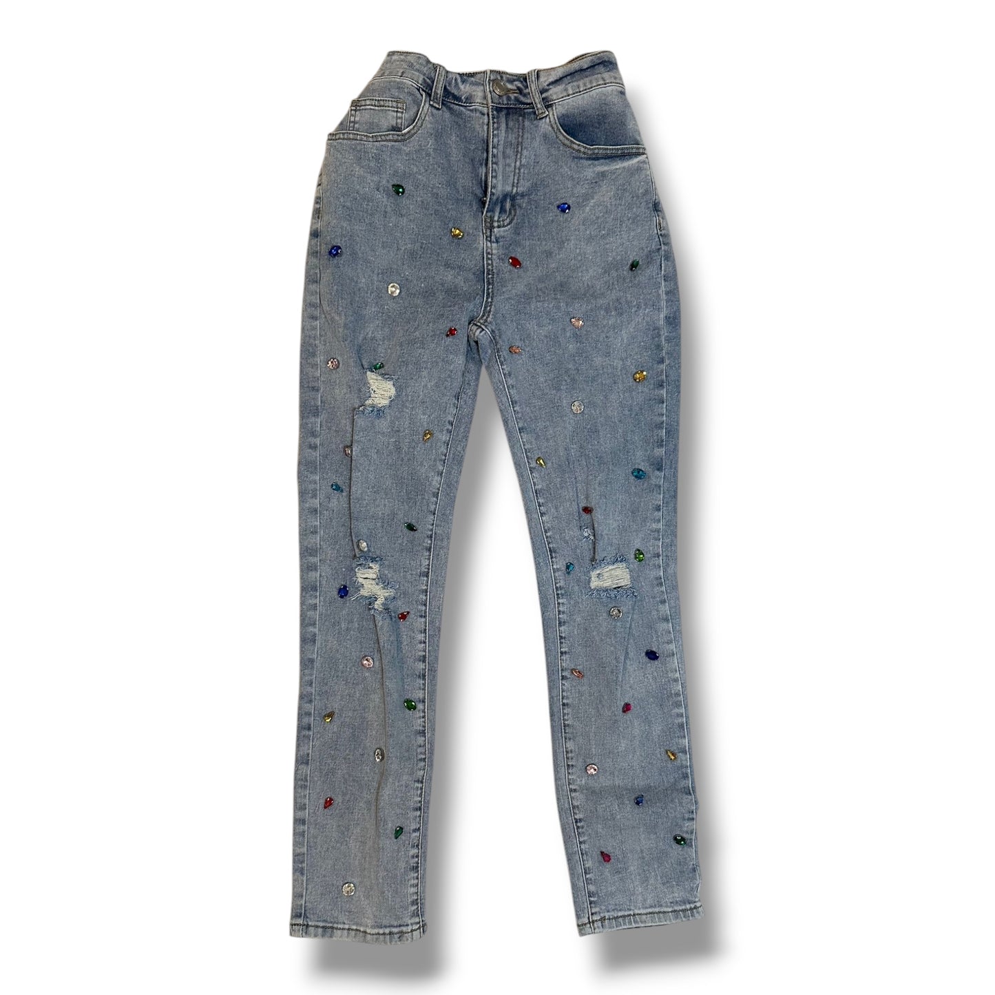 Jeans Clásicos con Toque de Brillo y Estilo Moderno