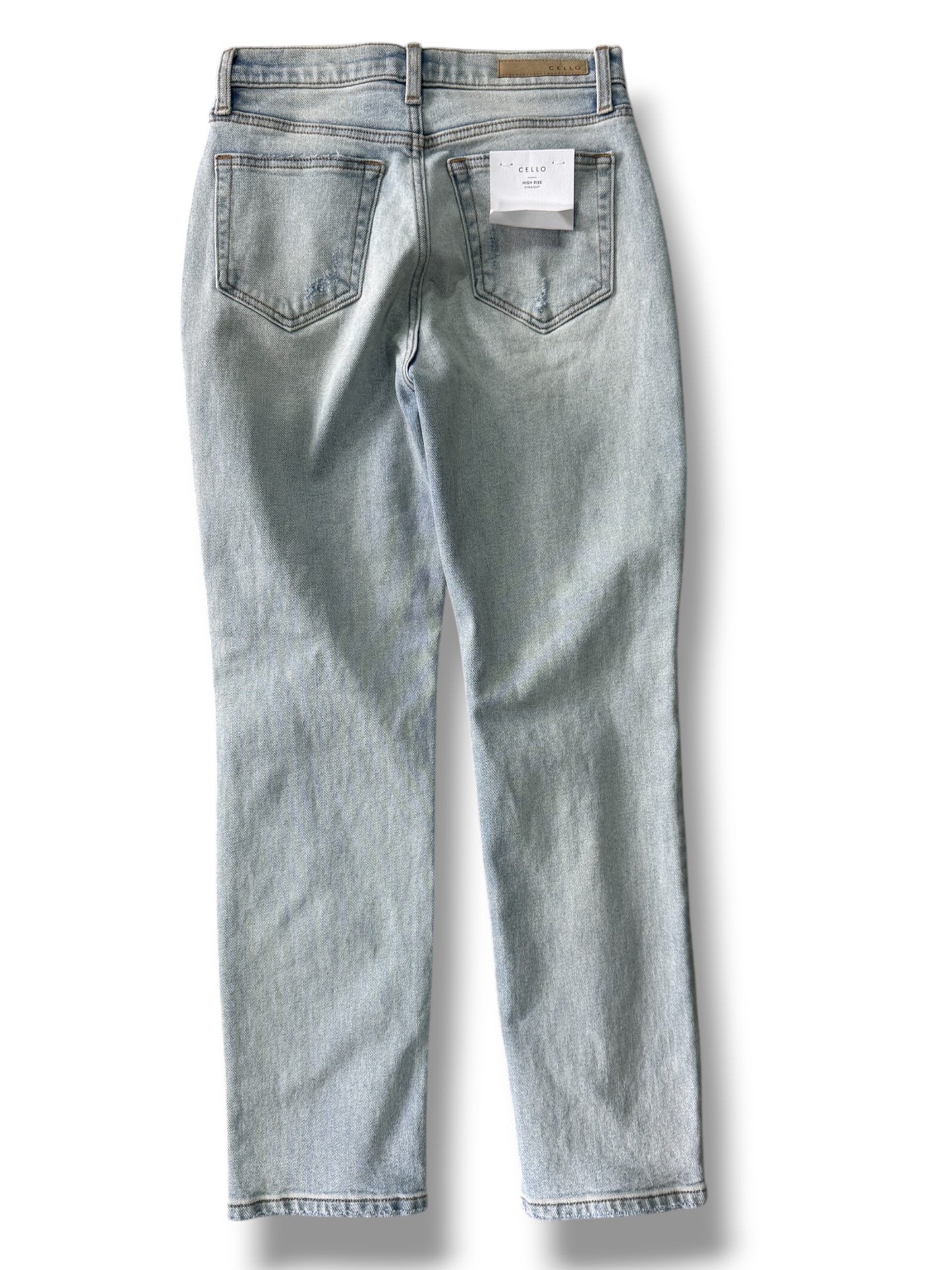 Jeans Rasgados de Corte Recto