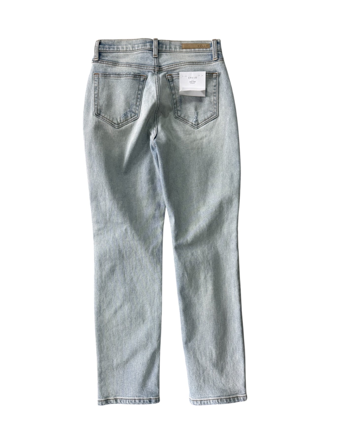 Jeans Rasgados de Corte Recto